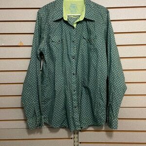 Twenty X Western Long Sleeve Button Up Shirt Women's Size XXL Green Floral Print